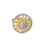 Exquisite Golden Cubic Zirconia Ring