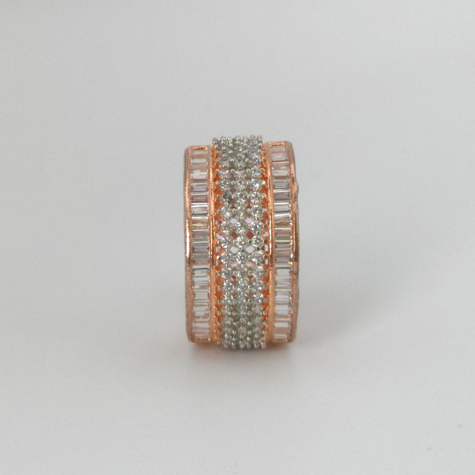 Exquisite Rose Gold Cubic Zirconia Ring