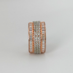 Exquisite Rose Gold Cubic Zirconia Ring