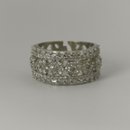 Elegant Silver Cubic Zirconia Party Wear Ring