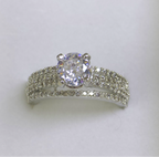 Elegant Silver Cubic Zirconia Statement Ring