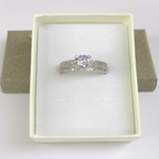 Elegant Silver Cubic Zirconia Statement Ring