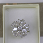 Elegant Clear Cubic Zirconia Silver Ring