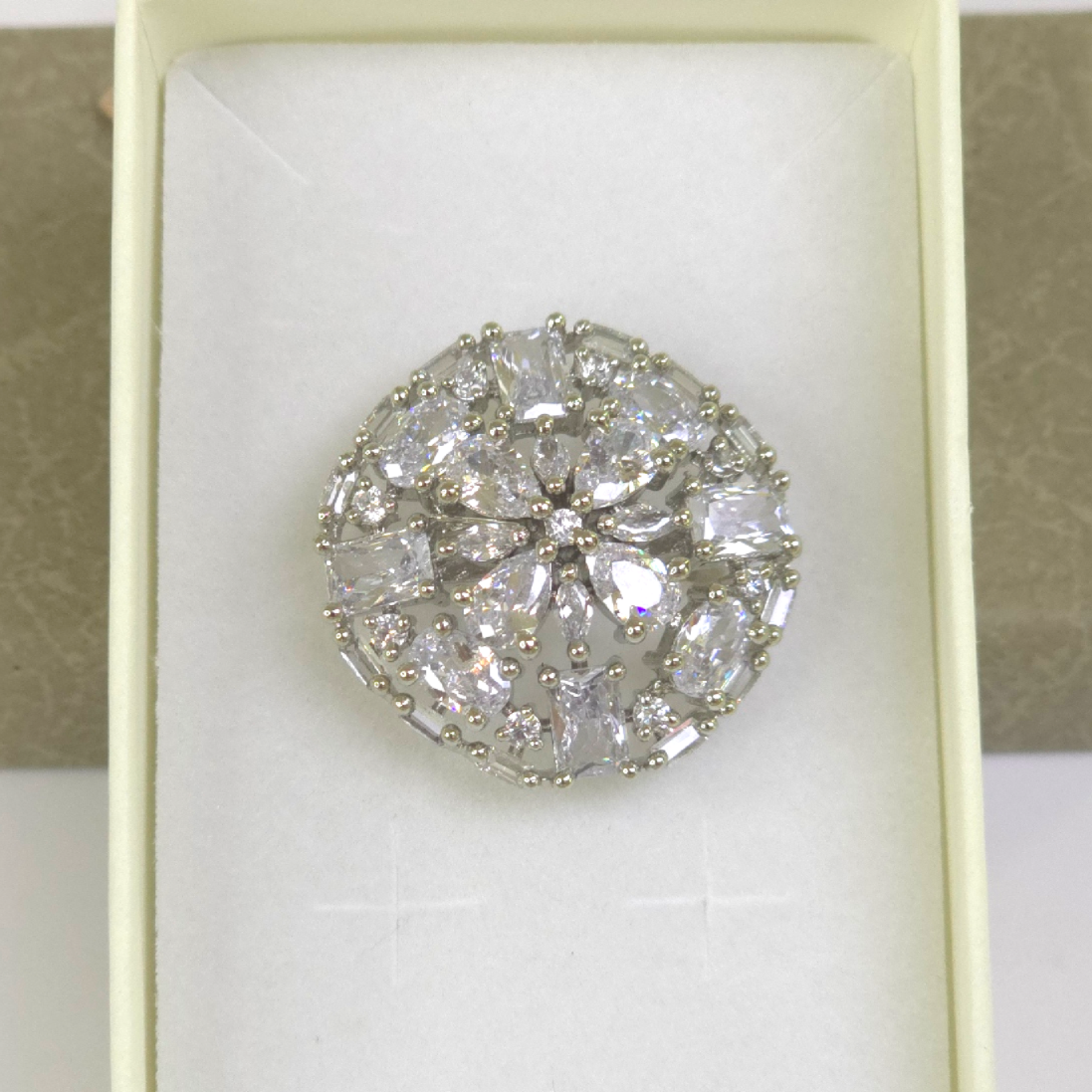 Classic Clear Cubic Zirconia Silver Ring