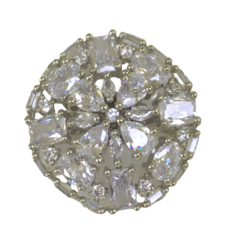 Classic Clear Cubic Zirconia Silver Ring