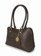 Brown Croc Full Zip Bunny Handbag – Premium Tote