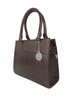 Cherry Plain Croc-Embossed Tote Bag