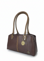 Brown Bunny Handle Handbag – 3 Chain Detail