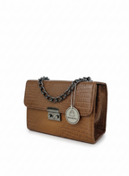 Brown Box Full Chain Handle Crossbody