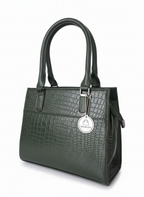 Dark Green Plain Handbag