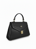 Black Fancy Lock Handbag