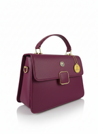 Deep Pink Square Lock Sling Bag