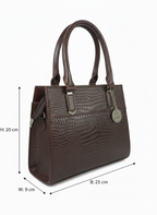 Cherry Plain Croc-Embossed Tote Bag