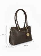 Brown Croc Full Zip Bunny Handbag – Premium Tote