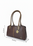 Brown Bunny Handle Handbag – 3 Chain Detail