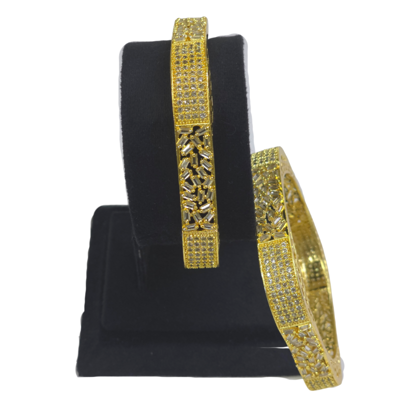 Elegant Golden Cubic Zirconia Bracelet