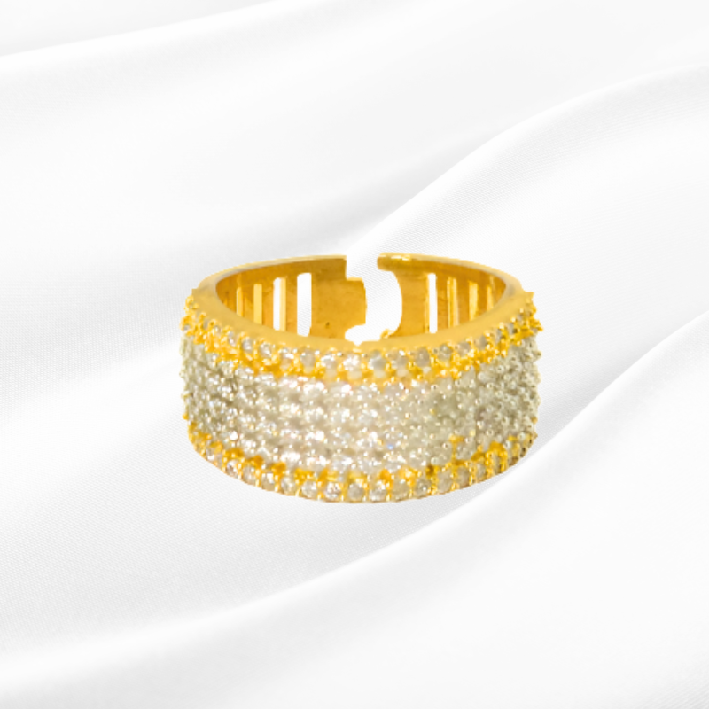 Elegant Cubic Zirconia Silver Ring for Office & Party Wear