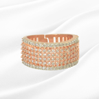 Exquisite Rose Gold Cubic Zirconia Ring