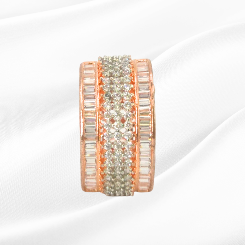 Exquisite Rose Gold Cubic Zirconia Ring
