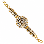 Elegant Crystal Medallion Bracelet for Women | سوار نسائي أنيق بقلادة دائرية مرصعة بالكريستال