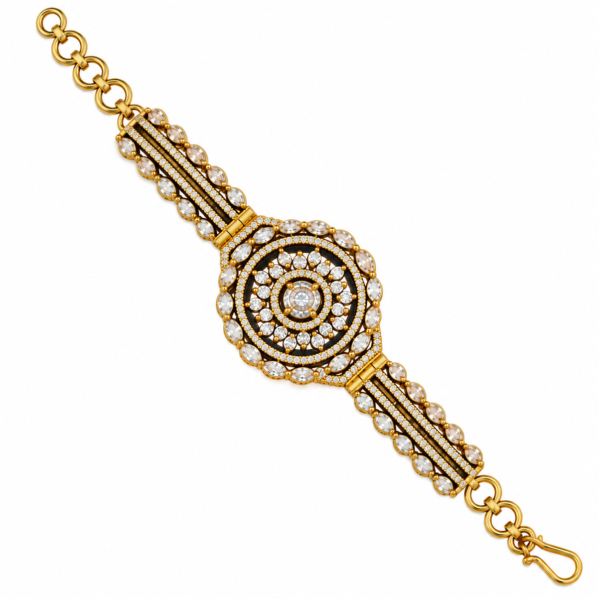 Elegant Crystal Medallion Bracelet for Women | سوار نسائي أنيق بقلادة دائرية مرصعة بالكريستال