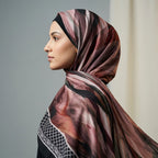 Luxury Abstract Print Softy Cotton Shayla Hijab | شيلة سوفتي قطن فاخرة بنقشة فنية أنيقة - Fabric Softy Cotton | القماش سوفتي قطن