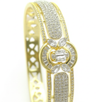 Elegant Silver Cubic Zirconia Band Bracelet – Everyday & Formal Wear