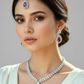 Elegant Red Cubic Zirconia Half-Set – Party & Wedding Collection