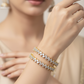 Exquisite Golden Cubic Zirconia Bangle Set – Wedding & Special Occasion Jewelry