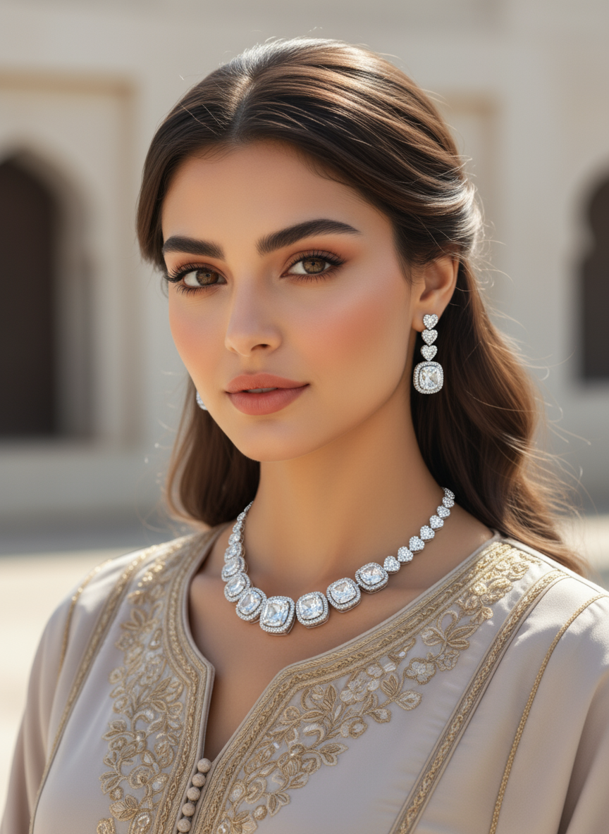 Elegant Silver Cubic Zirconia Jewelry Set – Timeless Casual & Party Wear