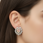 Elegant Pink Cubic Zirconia Earrings – Everyday & Occasion Wear