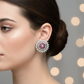 Exquisite Dual-Pink Cubic Zirconia Earrings – Wedding Collection